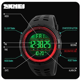 Foto 5 | Venta Internacional - Reloj Skmei Digital Sports Para Hombre, 50 M, Resistente Al Agua, Led Milita