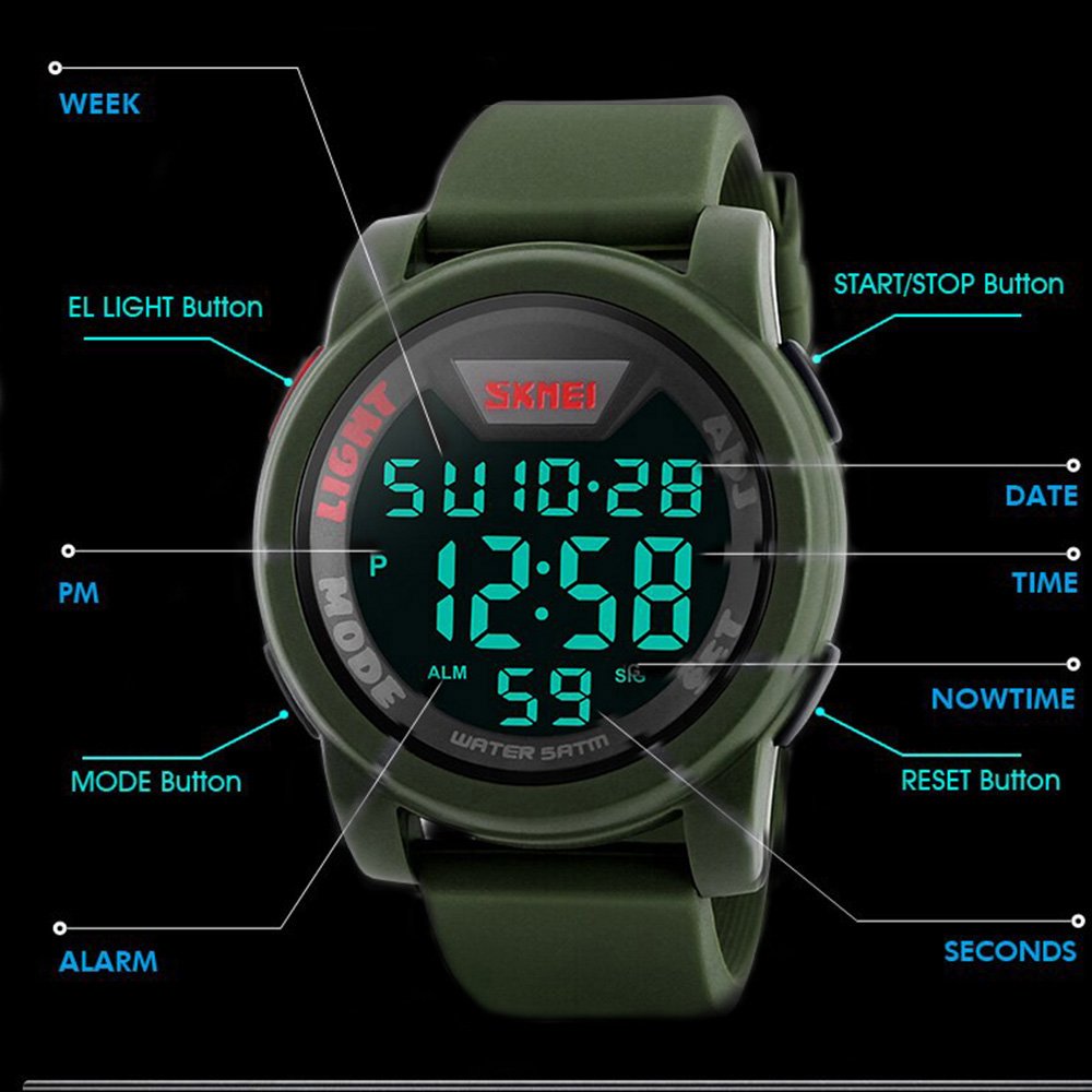 Foto 4 pulgar | Venta Internacional - Reloj Deportivo Digital Skmei Con Pantalla Led Impermeable Para Hombre