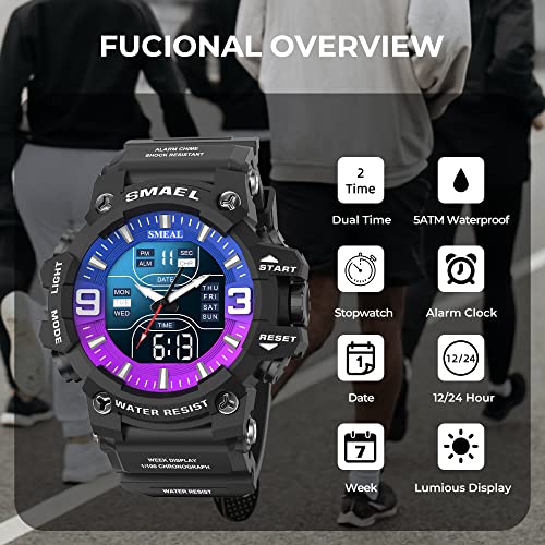 Foto 6 pulgar | Venta Internacional - Reloj Sysfla Analog Digital Sports Army Waterproof Para Hombre