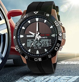 Foto 3 | Venta Internacional - Reloj Bounabay Solar Power Military Dual Time Para Hombre, 5 Atm