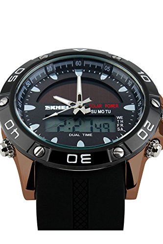 Foto 6 | Venta Internacional - Reloj Bounabay Solar Power Military Dual Time Para Hombre, 5 Atm