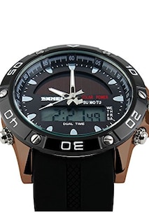 Foto 6 | Venta Internacional - Reloj Bounabay Solar Power Military Dual Time Para Hombre, 5 Atm