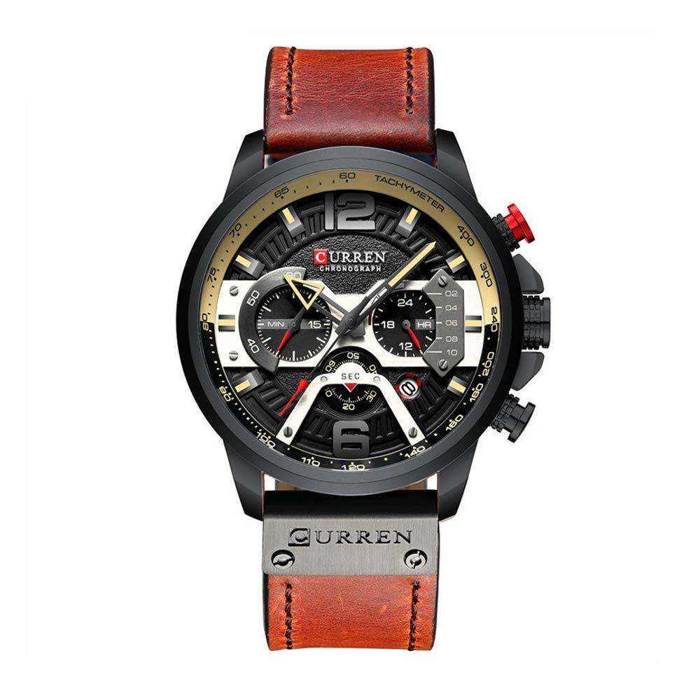 Foto 3 pulgar | Venta Internacional - Reloj Caowtan Fashion Military Para Hombre Con Correa De Piel Analógica