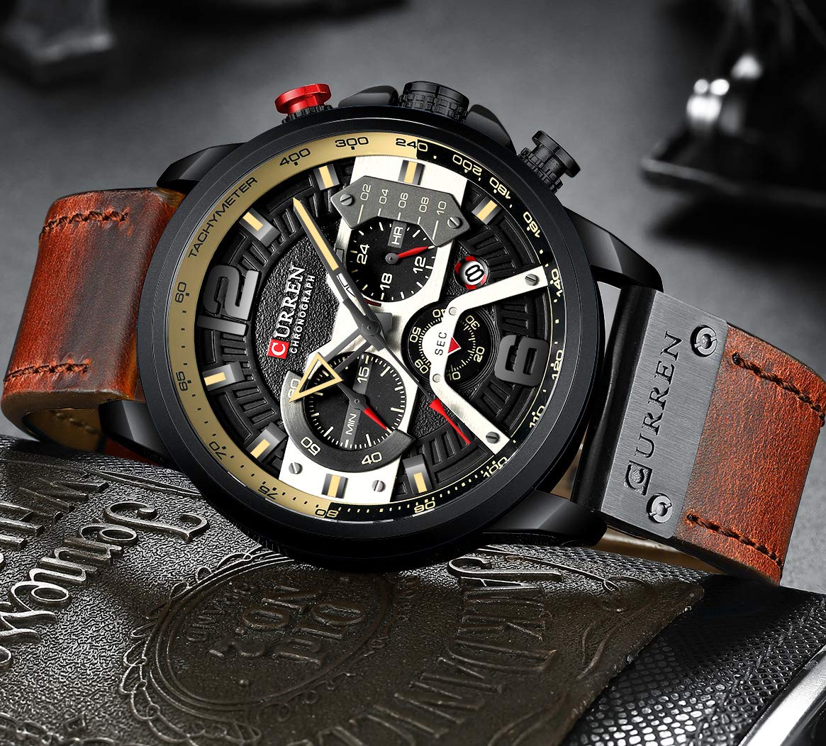 Foto 4 pulgar | Venta Internacional - Reloj Caowtan Fashion Military Para Hombre Con Correa De Piel Analógica