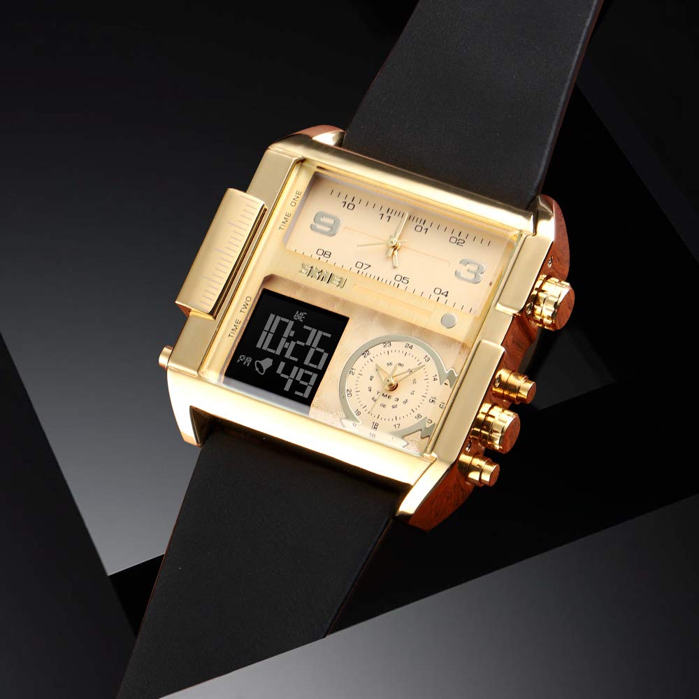 Foto 5 pulgar | Venta Internacional - Reloj Led Digital Deportivo Skmei, Cuadrado, Cara Grande, Analógico, Cuádruple
