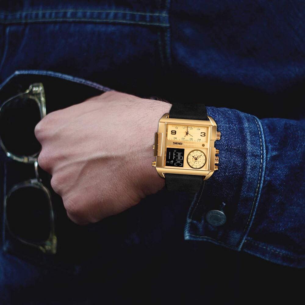 Foto 6 | Venta Internacional - Reloj Led Digital Deportivo Skmei, Cuadrado, Cara Grande, Analógico, Cuádruple