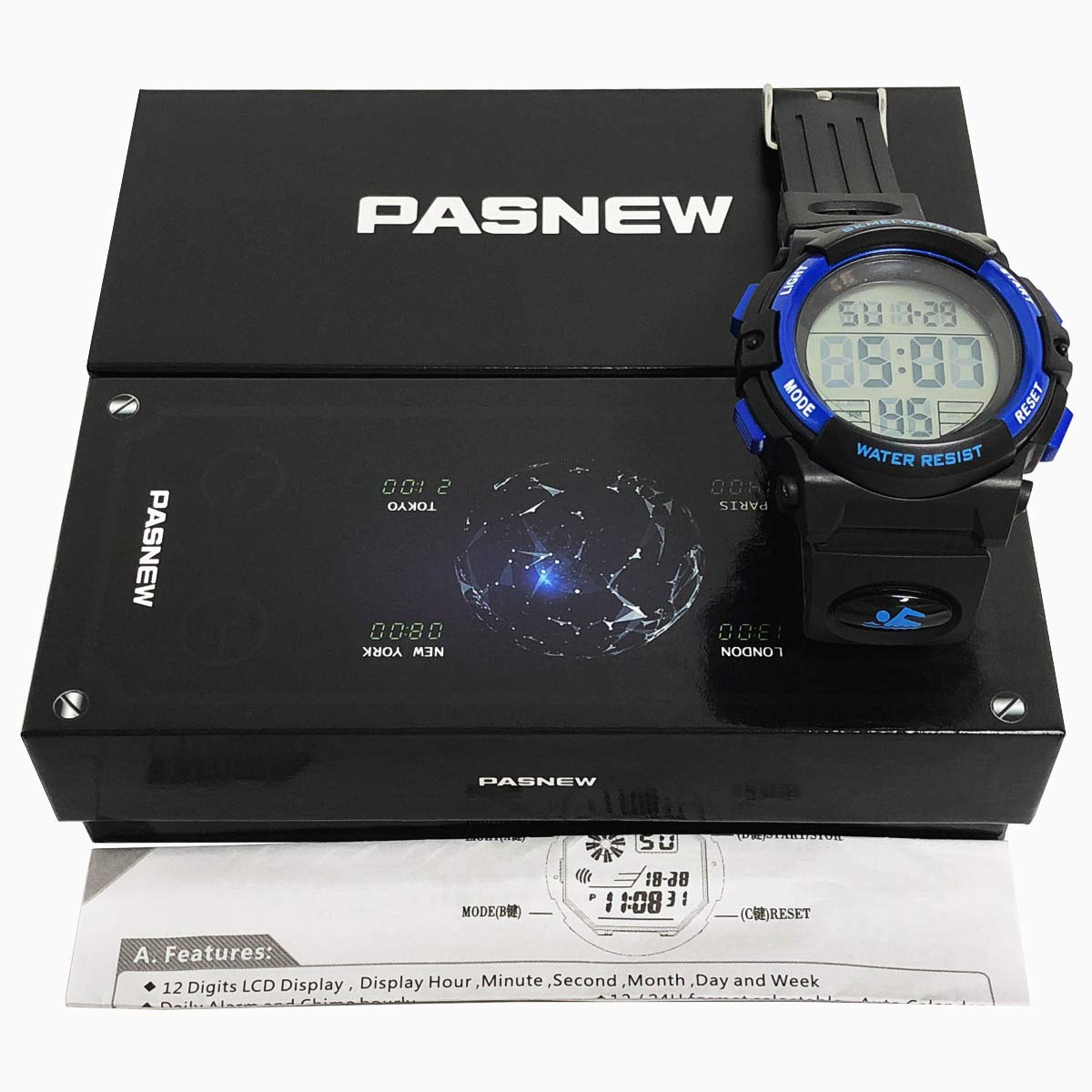 Foto 8 pulgar | Venta Internacional - Reloj Digital Afarer Impermeable Para Niños Con Cronómetro Con Alarma