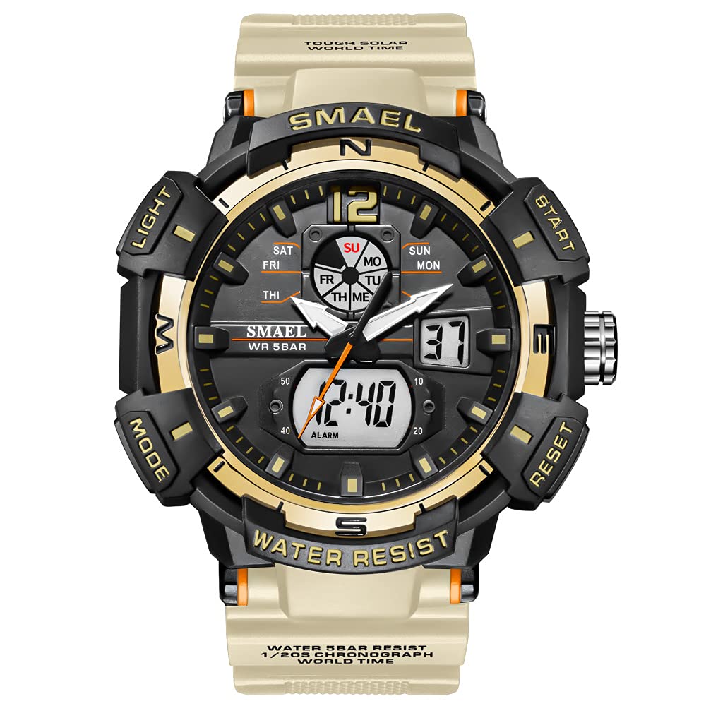 Foto 2 pulgar | Venta Internacional - Reloj Smael Samel 8045 Militar Para Hombre, Impermeable, 50 M