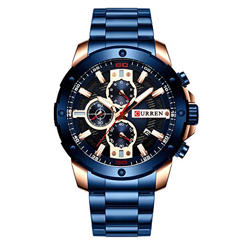 Venta Internacional - Reloj Curren Quartz Luminous Fashion Sport Para Hombre, 30 M, Agua