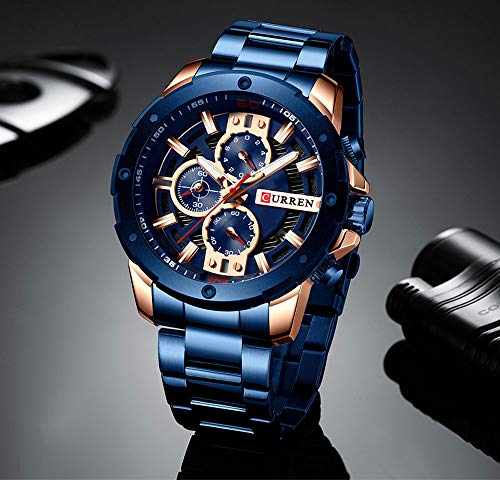 Foto 3 pulgar | Venta Internacional - Reloj Curren Quartz Luminous Fashion Sport Para Hombre, 30 M, Agua