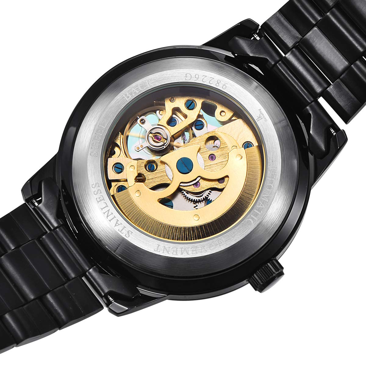 Foto 6 pulgar | Venta Internacional - Reloj Automático Ik Self-wind Skeleton Steampunk Black Steampunk Black Steampunk