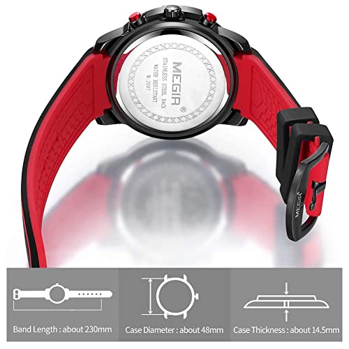 Foto 8 pulgar | Venta Internacional - Reloj Megir Chronograph Sports A Prueba De Agua Para Hombre 2097rd