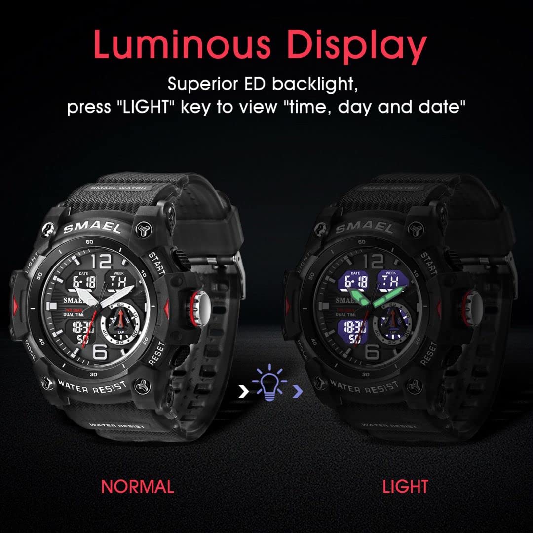 Foto 5 pulgar | Venta Internacional - Reloj Digital Asuán Para Hombre Con Cronómetro, Alarma Y Luz Led