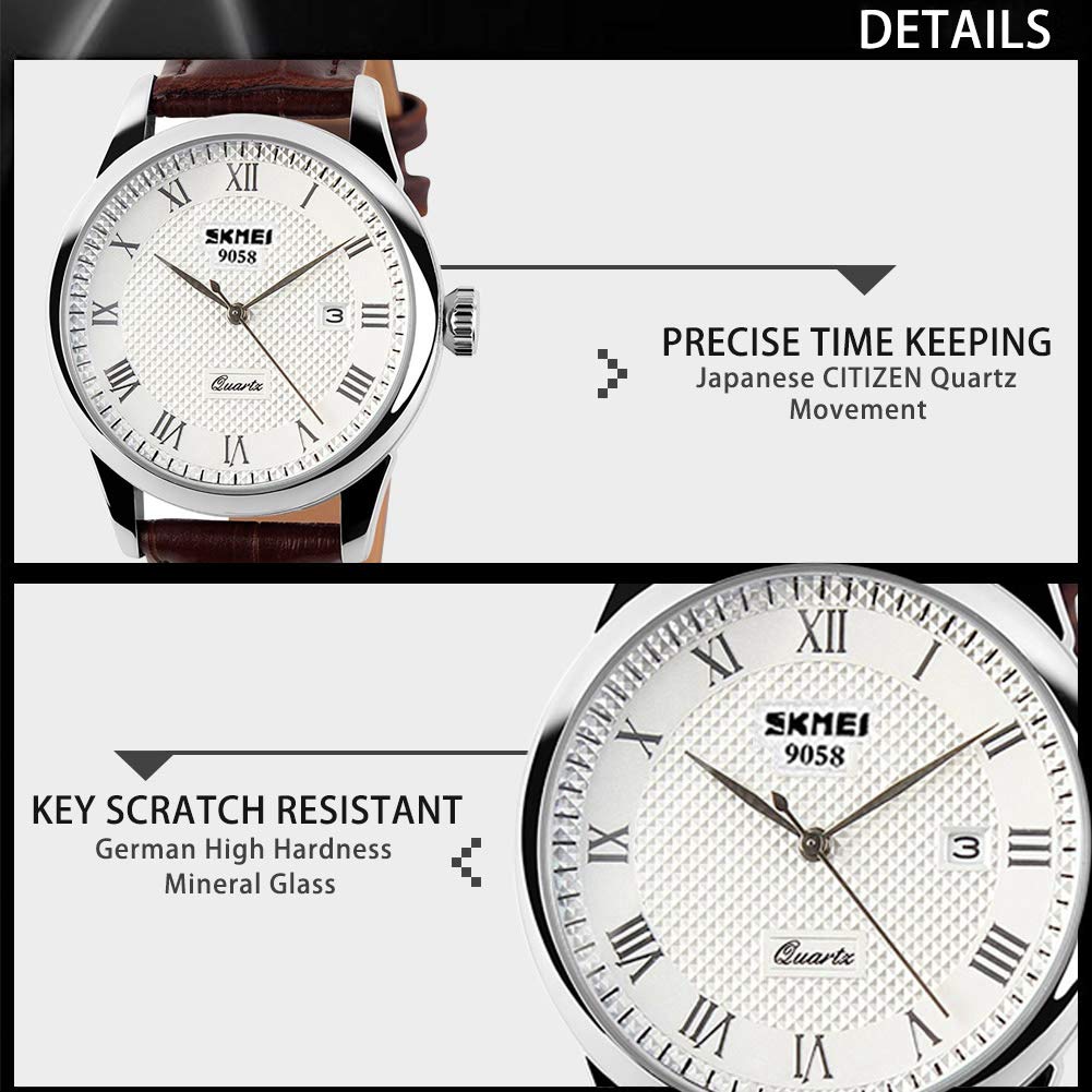 Foto 2 | Venta Internacional - Reloj De Pulsera Amuda Quartz De Piel Impermeable Para Hombre