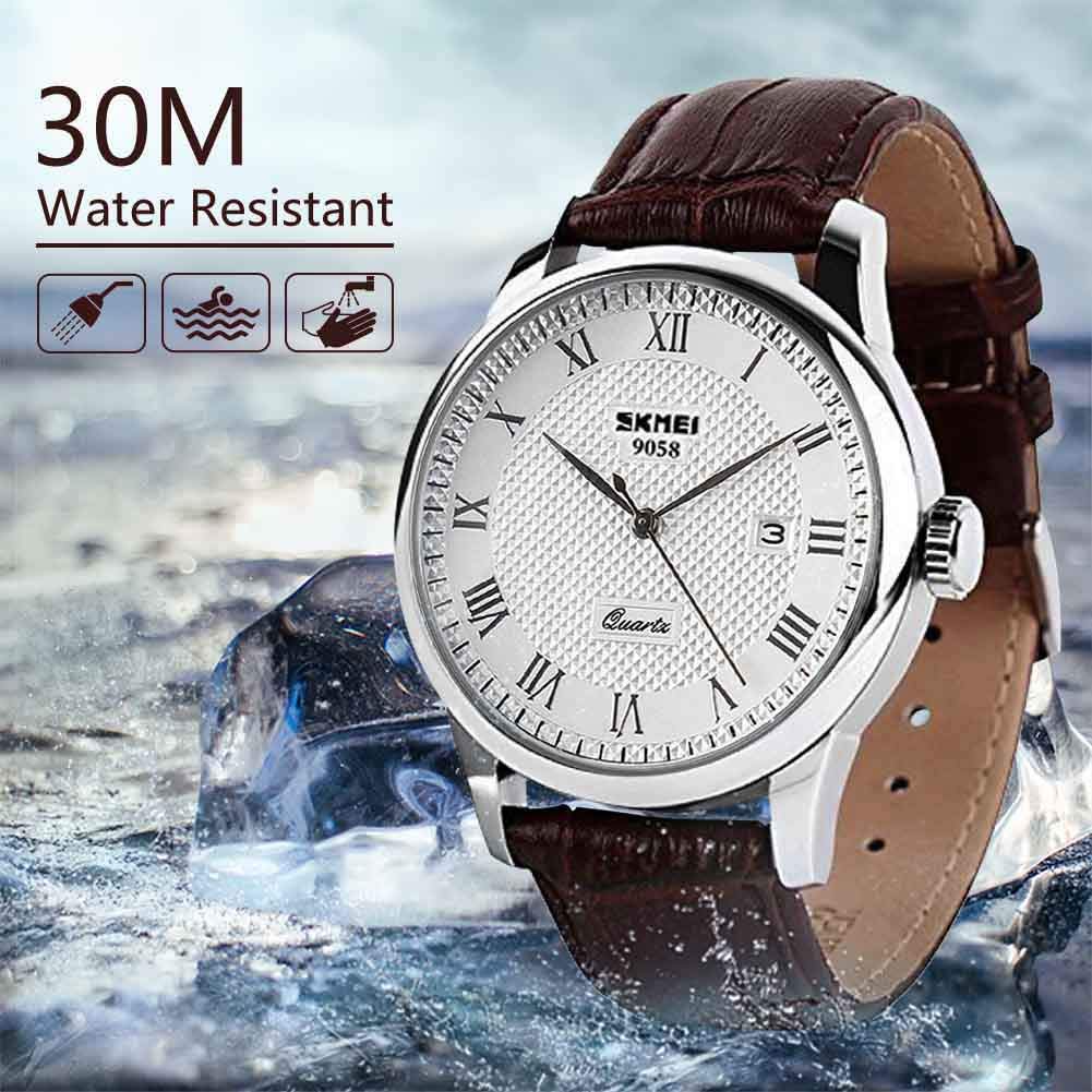 Foto 5 pulgar | Venta Internacional - Reloj De Pulsera Amuda Quartz De Piel Impermeable Para Hombre