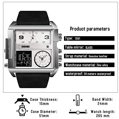 Foto 5 pulgar | Venta Internacional - Reloj Deportivo Digital Led Cuadrado Skmei Para Hombre, Cara Grande