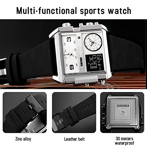 Foto 6 pulgar | Venta Internacional - Reloj Deportivo Digital Led Cuadrado Skmei Para Hombre, Cara Grande