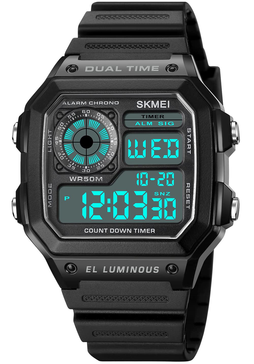 Foto 1 | Venta Internacional - Reloj Deportivo Pasoy, Correa De Caucho Multifunción, 50 M, Impermeable
