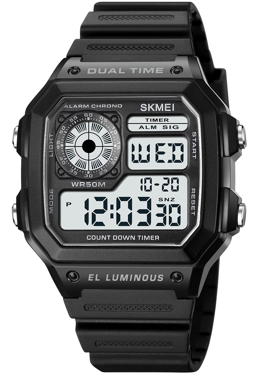 Foto 2 | Venta Internacional - Reloj Deportivo Pasoy, Correa De Caucho Multifunción, 50 M, Impermeable