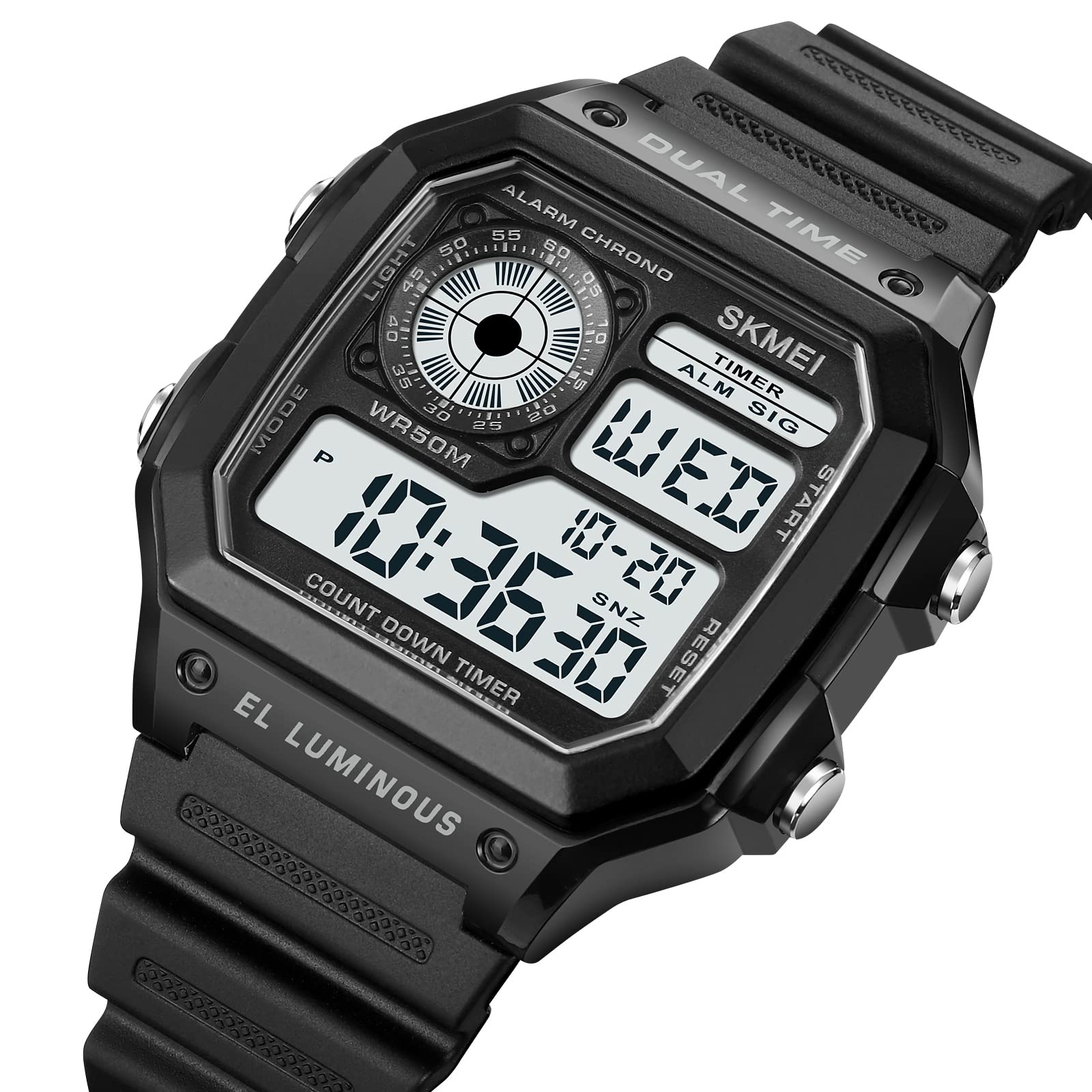 Foto 3 | Venta Internacional - Reloj Deportivo Pasoy, Correa De Caucho Multifunción, 50 M, Impermeable