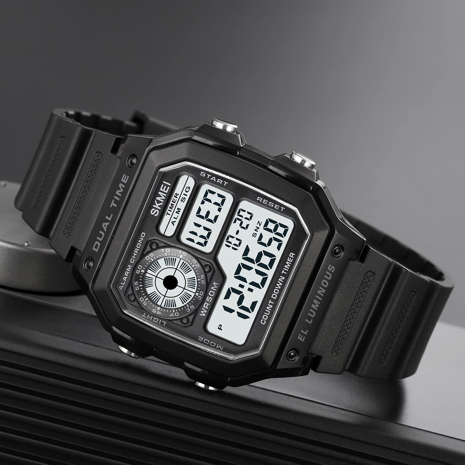 Foto 4 | Venta Internacional - Reloj Deportivo Pasoy, Correa De Caucho Multifunción, 50 M, Impermeable
