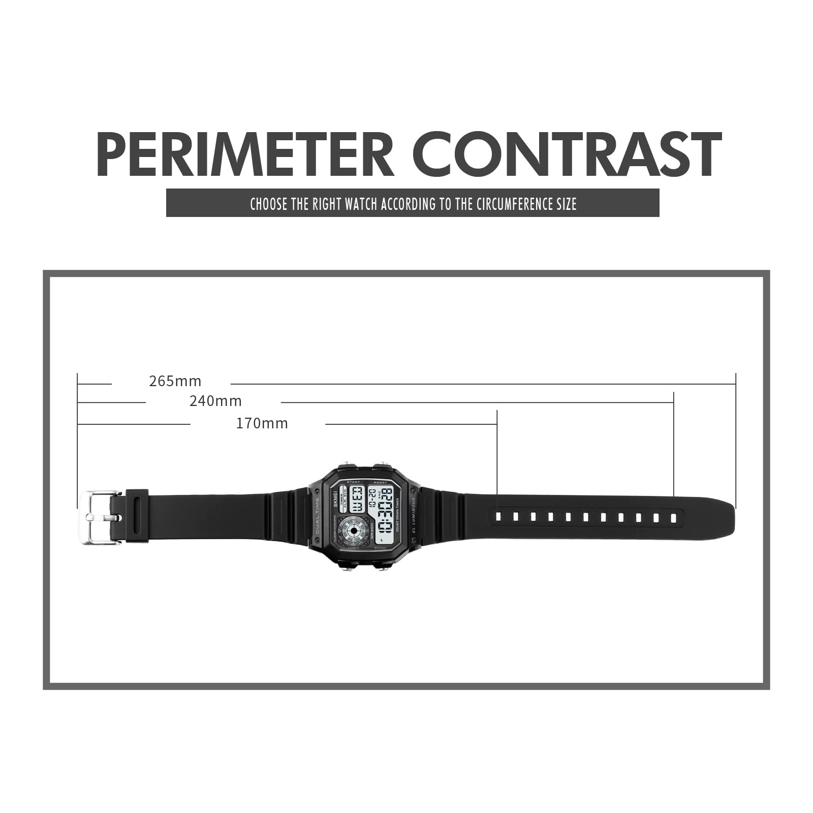 Foto 7 | Venta Internacional - Reloj Deportivo Pasoy, Correa De Caucho Multifunción, 50 M, Impermeable