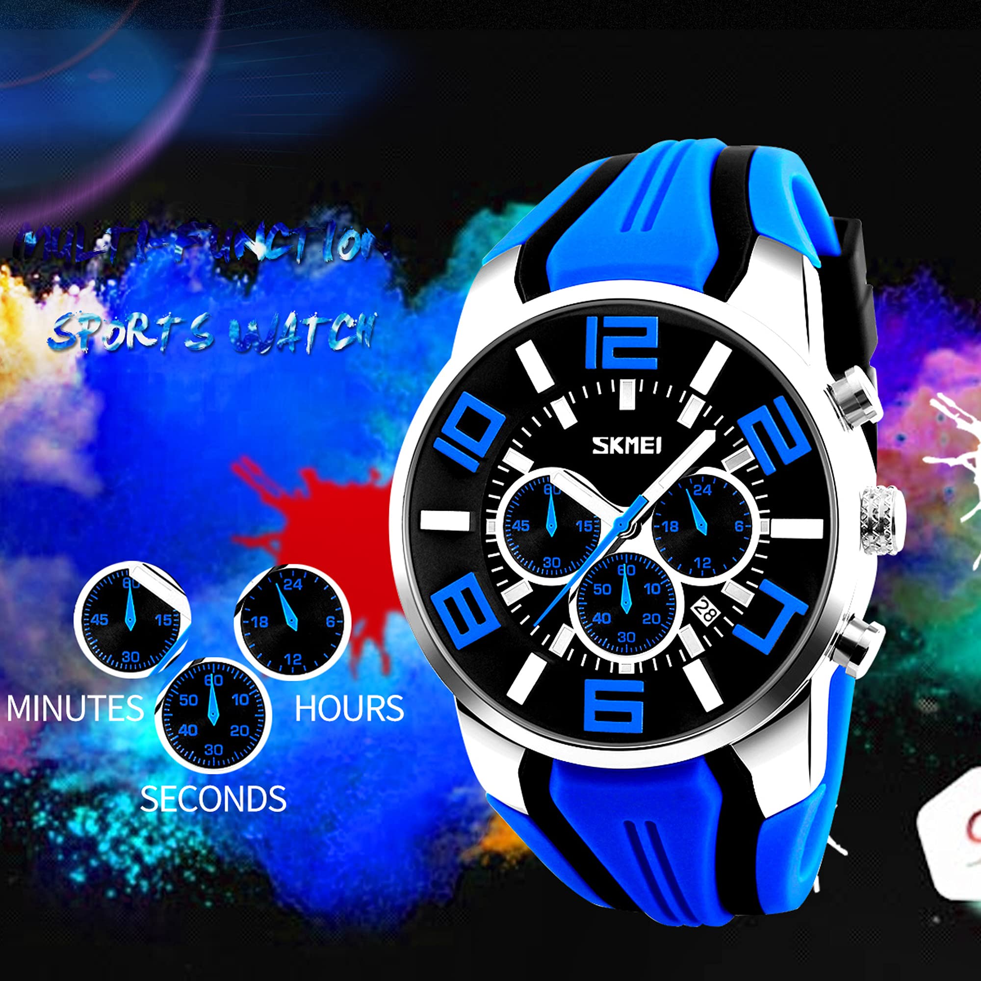 Foto 4 | Venta Internacional - Reloj Findtime Big Face Con Cronógrafo Analógico, Cuarzo, Agua, Para Hombre