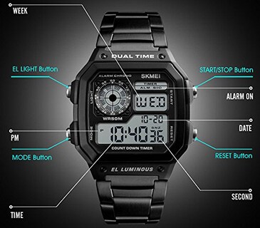 Foto 3 | Venta Internacional - Reloj Bounabay De Cuarzo Multifunción De Acero Inoxidable Para Hombre