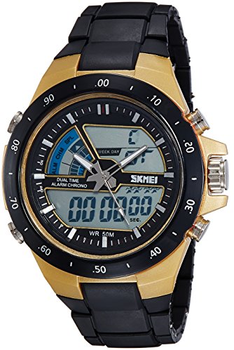 Venta Internacional - Reloj Digital Skmei Mg Para Hombre, 50 M, Impermeable, Doble Esfera Grande