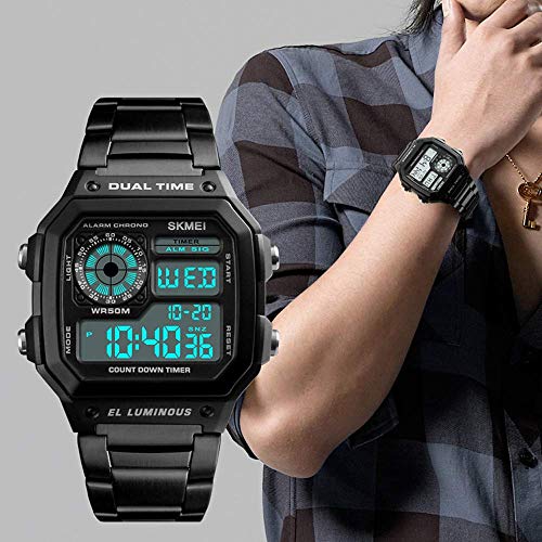 Foto 3 pulgar | Venta Internacional - Reloj Biden Black Classic Square Multifunción Para Hombre
