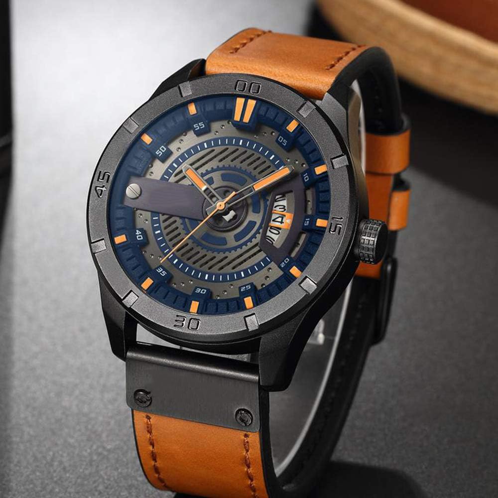Foto 4 pulgar | Venta Internacional - Reloj Fanmis Con Correa De Piel Para Hombre Con Esfera Negra