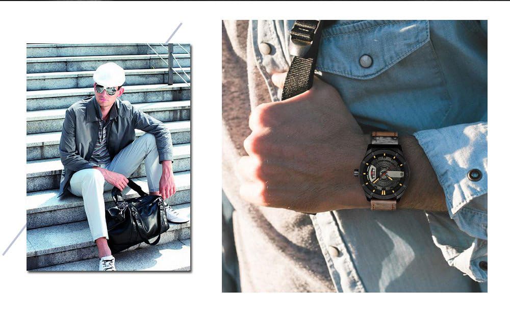 Foto 8 pulgar | Venta Internacional - Reloj Fanmis Con Correa De Piel Para Hombre Con Esfera Negra