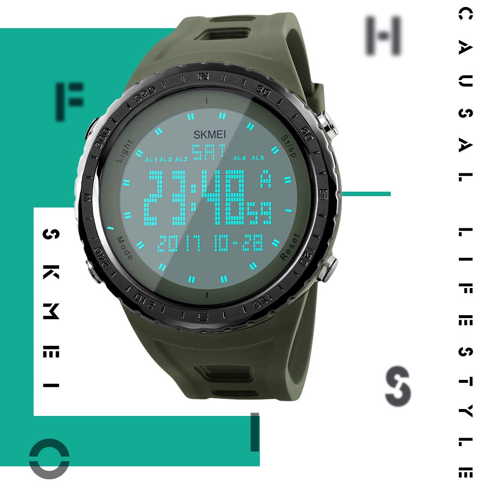 Foto 5 pulgar | Venta Internacional - Reloj Deportivo Skmei Para Hombre, Cronómetro Digital Impermeable, 50 M