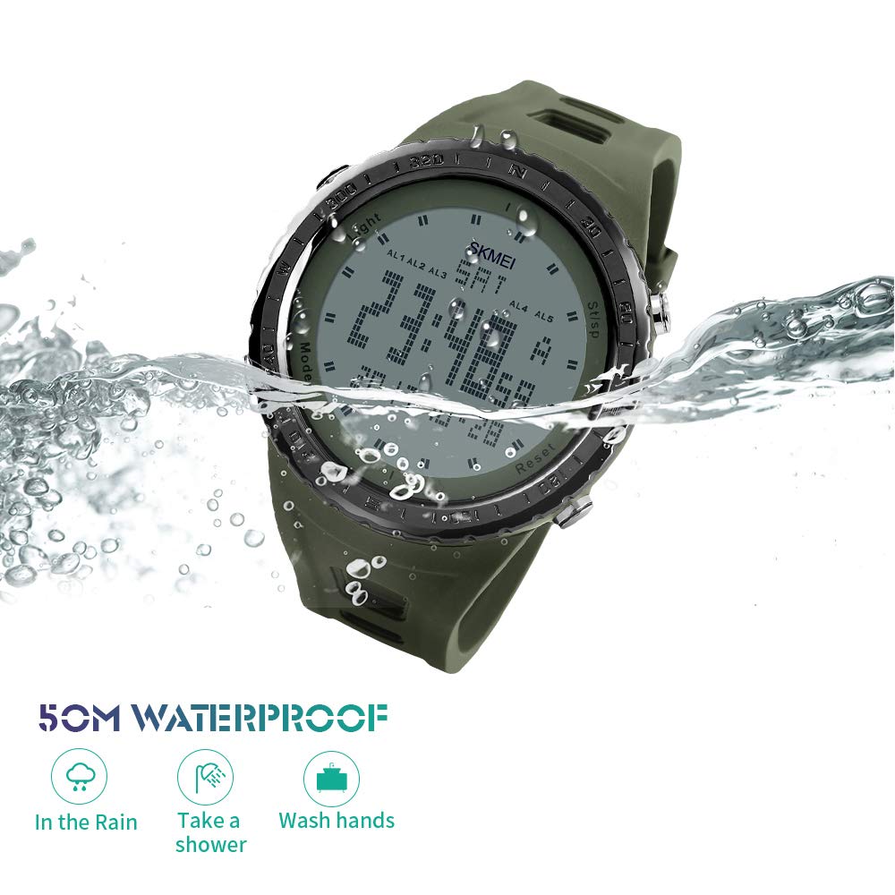 Foto 6 pulgar | Venta Internacional - Reloj Deportivo Skmei Para Hombre, Cronómetro Digital Impermeable, 50 M