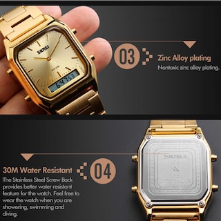 Foto 5 | Venta Internacional - Reloj Biden Gold Luxury Classic Business Multifunción Digit