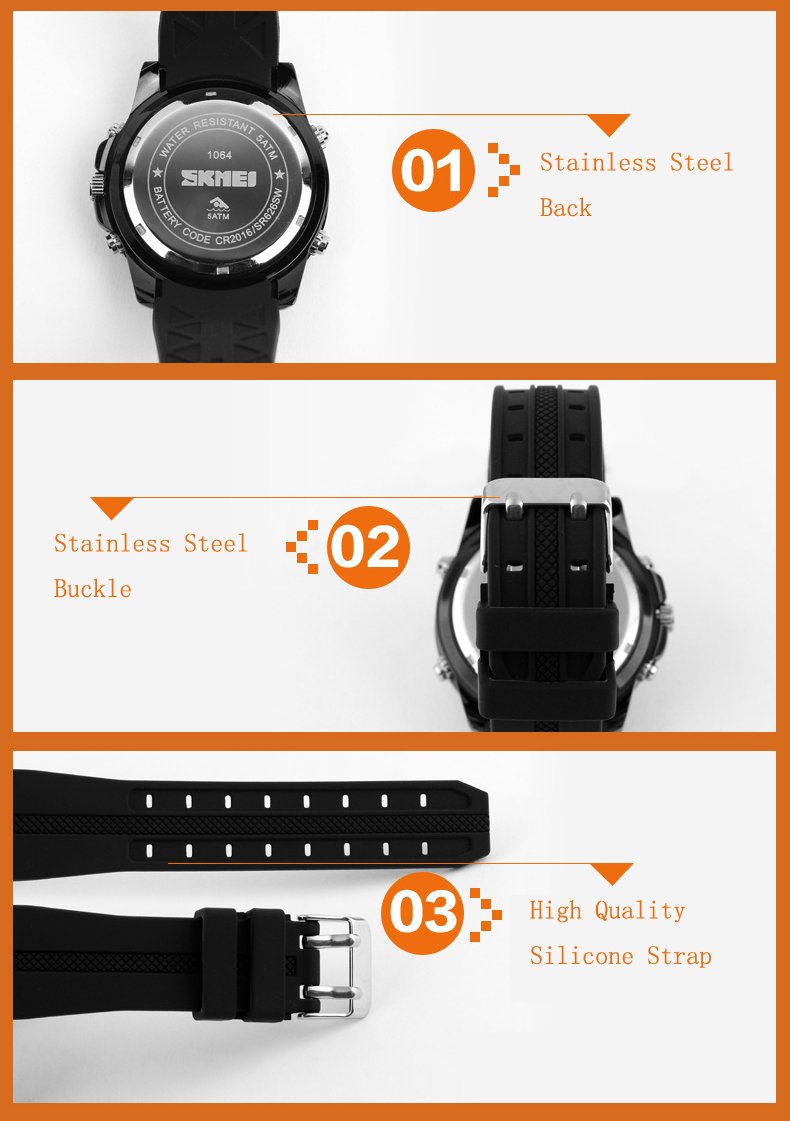 Foto 7 pulgar | Venta Internacional - Reloj Hunruy Solar Waterproof Sports, Analógico Y Digital, Para Hombre