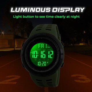Foto 4 | Venta Internacional - Reloj Digital De Cuarzo Burk 1251ag, Resistente Al Agua, 50 M, Para Hombre