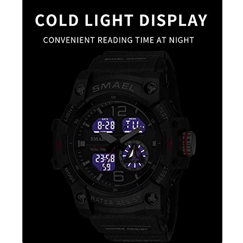 Foto 5 pulgar | Venta Internacional - Reloj Smael Con Alarma Led Impermeable Para Hombre, Militar Y Exterior