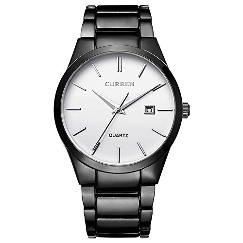 Venta Internacional - Reloj Curren Classic - Correa De Acero Negro Y Plateado Para Hombre