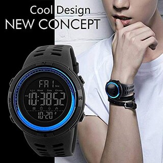 Foto 2 | Venta Internacional - Pantalla Led Impermeable Watch Guluman, Digital, Doble Hora, Para Hombre