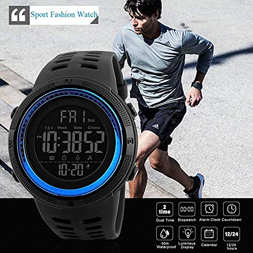 Foto 4 pulgar | Venta Internacional - Pantalla Led Impermeable Watch Guluman, Digital, Doble Hora, Para Hombre