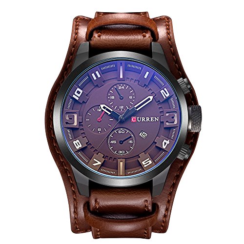 Foto 2 pulgar | Venta Internacional - Correa Deportiva De Piel Impermeable Watch Curren Original Para Hombre