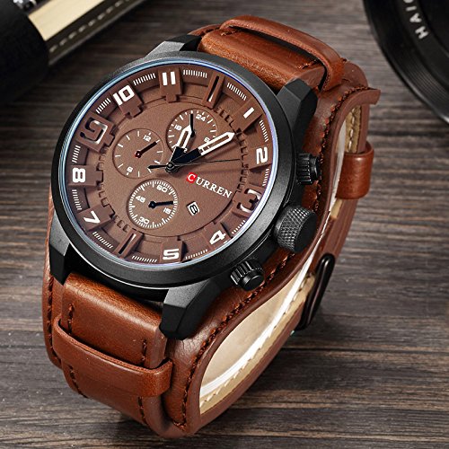 Foto 6 pulgar | Venta Internacional - Correa Deportiva De Piel Impermeable Watch Curren Original Para Hombre