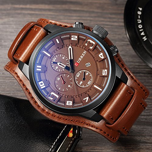 Foto 7 pulgar | Venta Internacional - Correa Deportiva De Piel Impermeable Watch Curren Original Para Hombre