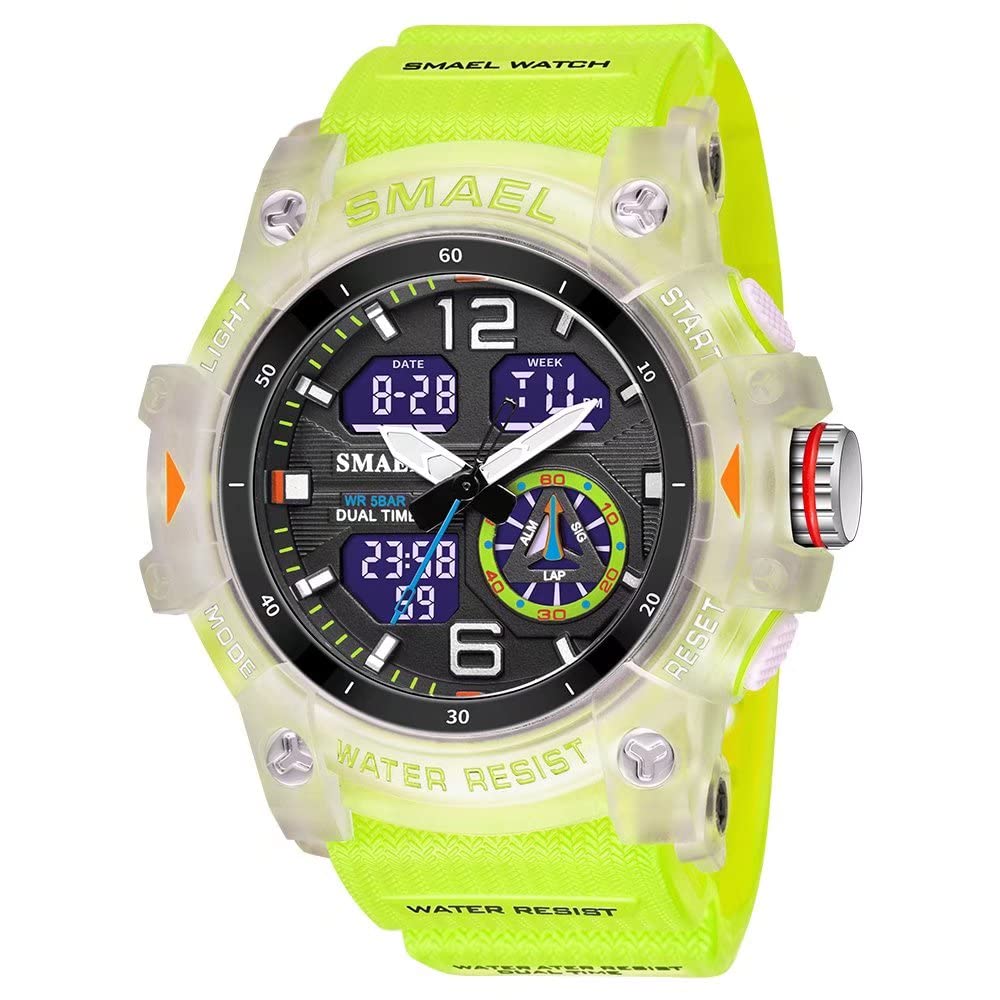 Foto 2 pulgar | Venta Internacional - Reloj Deportivo Digital Smael Waterproof Led Army Green Para Hombre