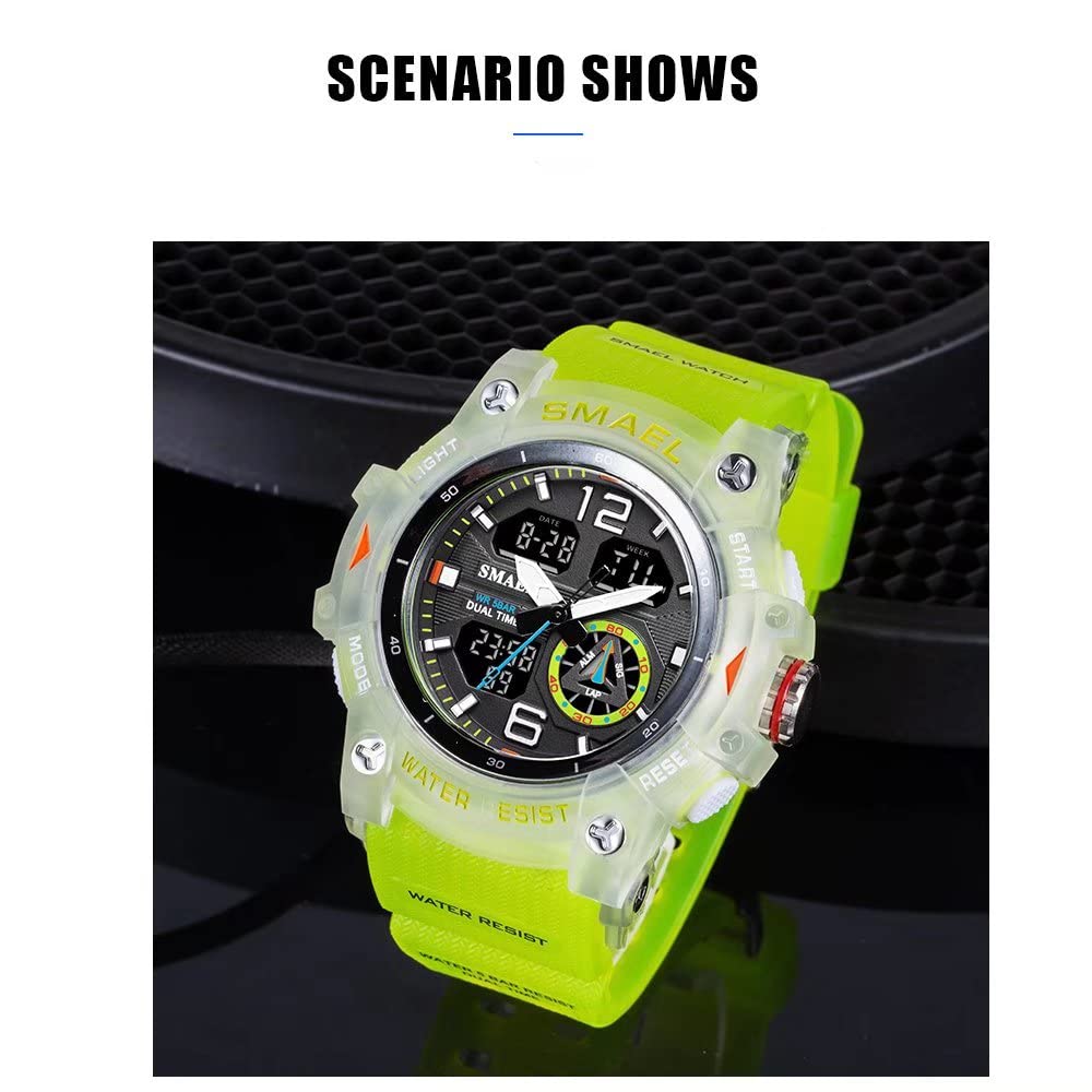 Foto 2 | Venta Internacional - Reloj Deportivo Digital Smael Waterproof Led Army Green Para Hombre