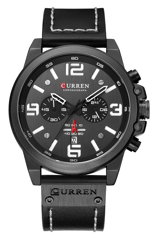 Foto 2 pulgar | Venta Internacional - Reloj De Pulsera Tonnier Para Hombre, Deportivo, Militar, Piel, Cuarzo, 45 Mm