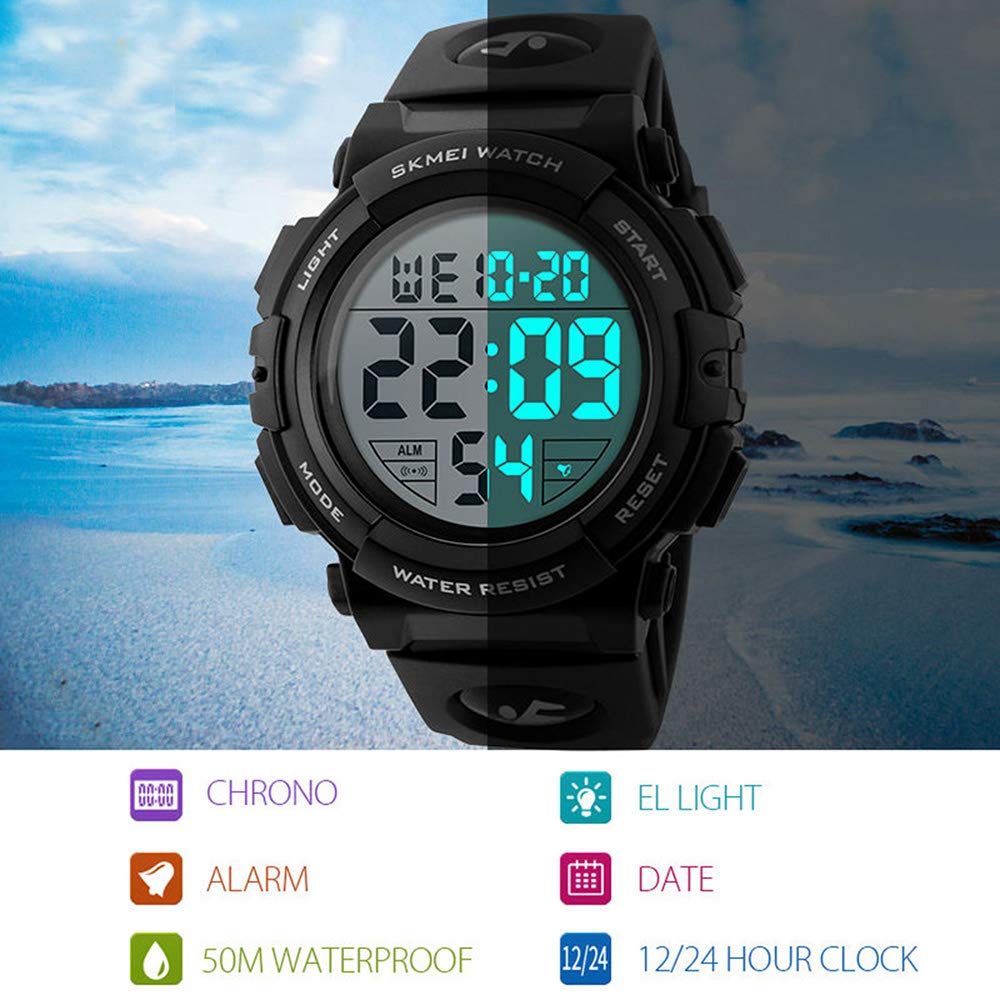 Foto 5 pulgar | Venta Internacional - Reloj Mastop Con Cronógrafo Digital Con Esfera Grande Para Hombre, 50 M Wr