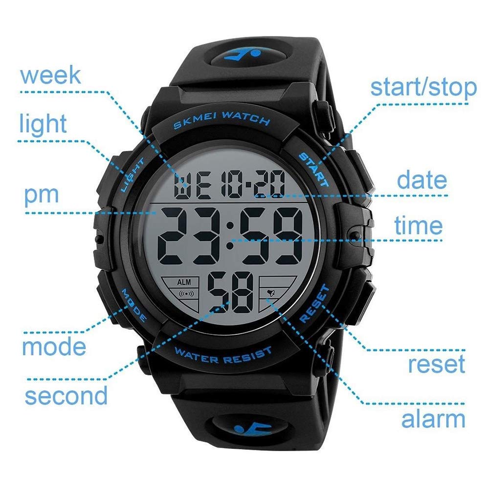 Foto 6 pulgar | Venta Internacional - Reloj Mastop Con Cronógrafo Digital Con Esfera Grande Para Hombre, 50 M Wr