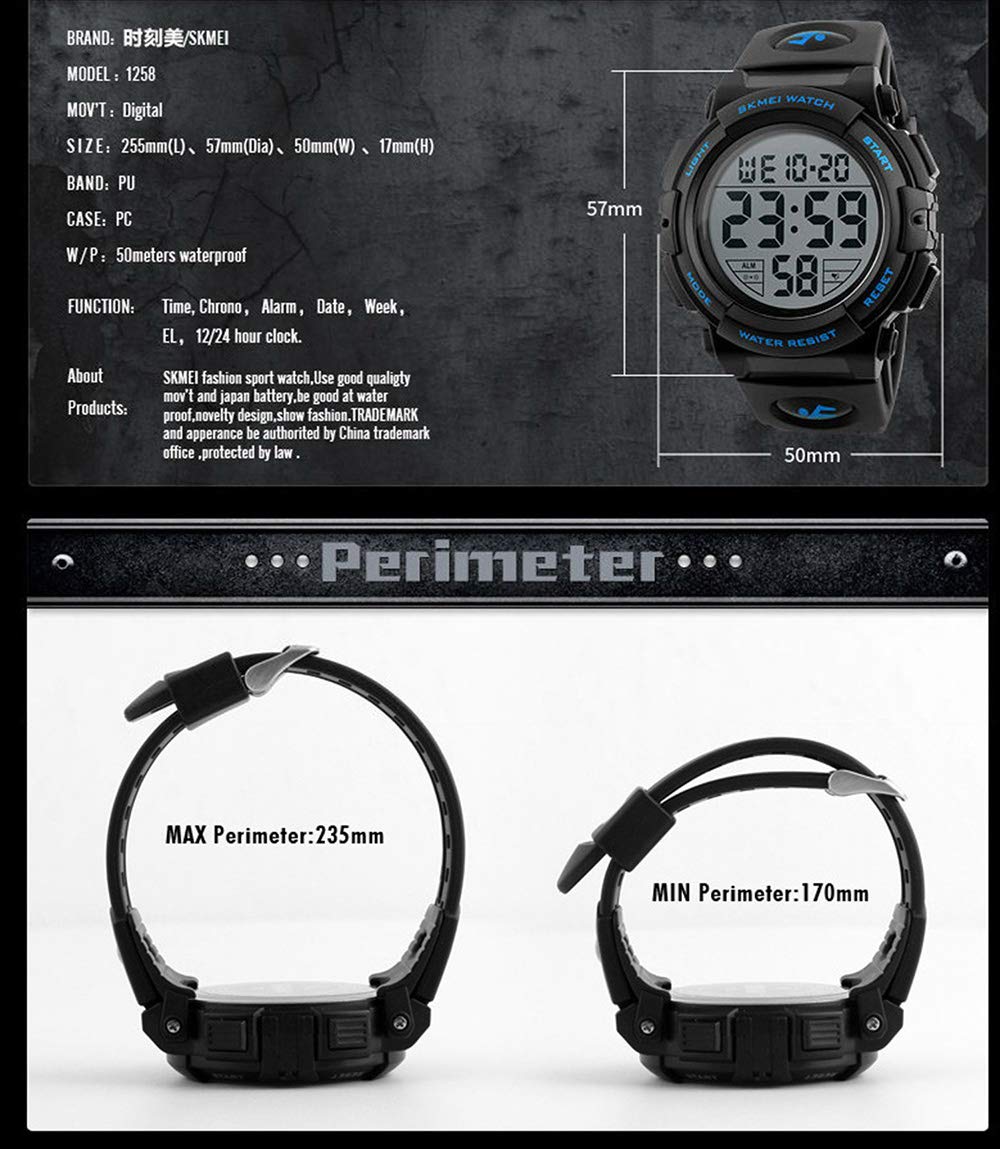 Foto 8 pulgar | Venta Internacional - Reloj Mastop Con Cronógrafo Digital Con Esfera Grande Para Hombre, 50 M Wr